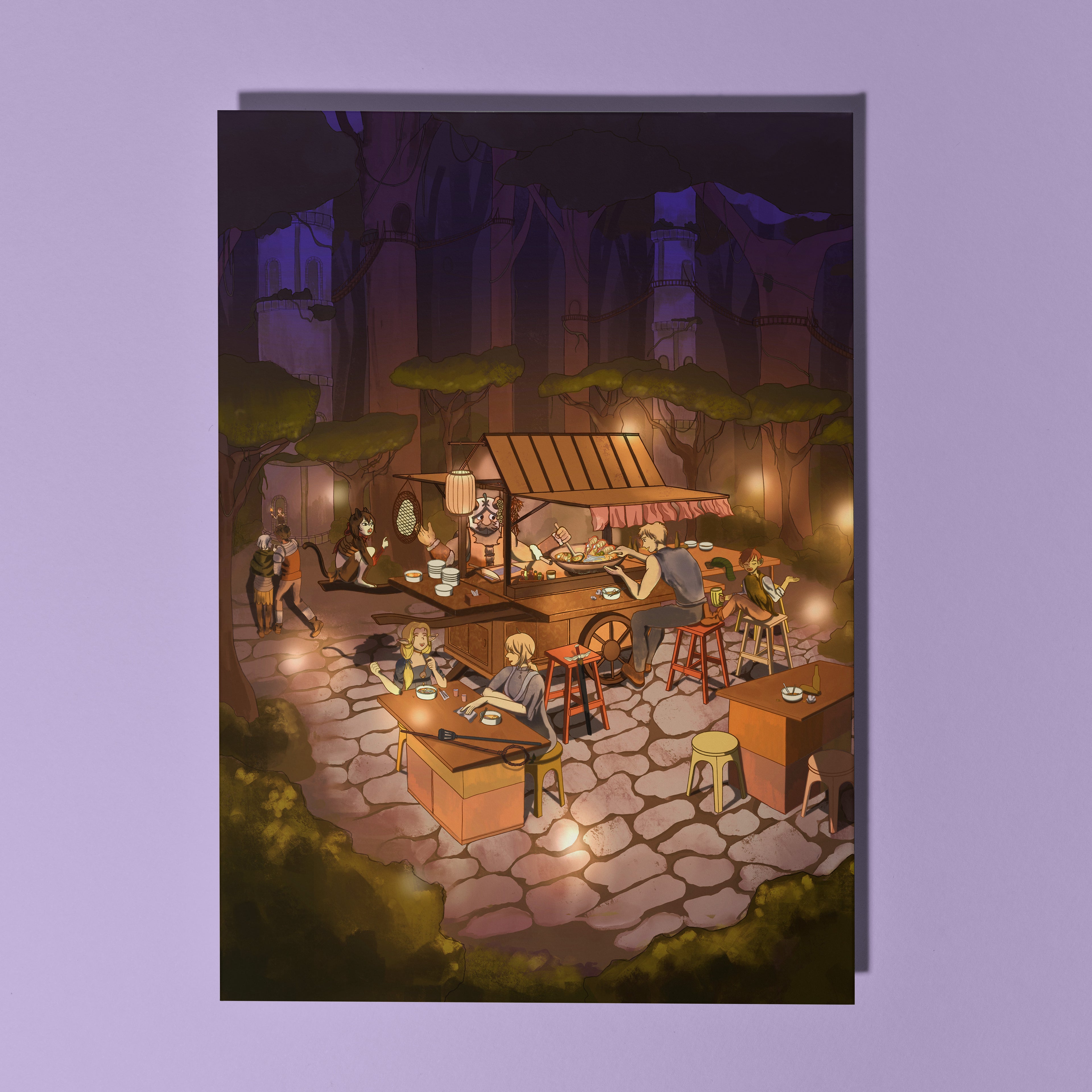 Delicious in Senshi's Stall Mini Print