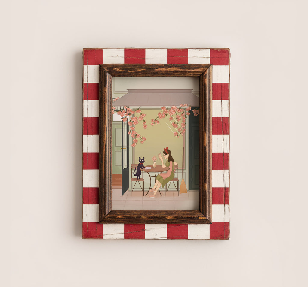 Kiki and Jiji Take a Delivery Break Mini Print