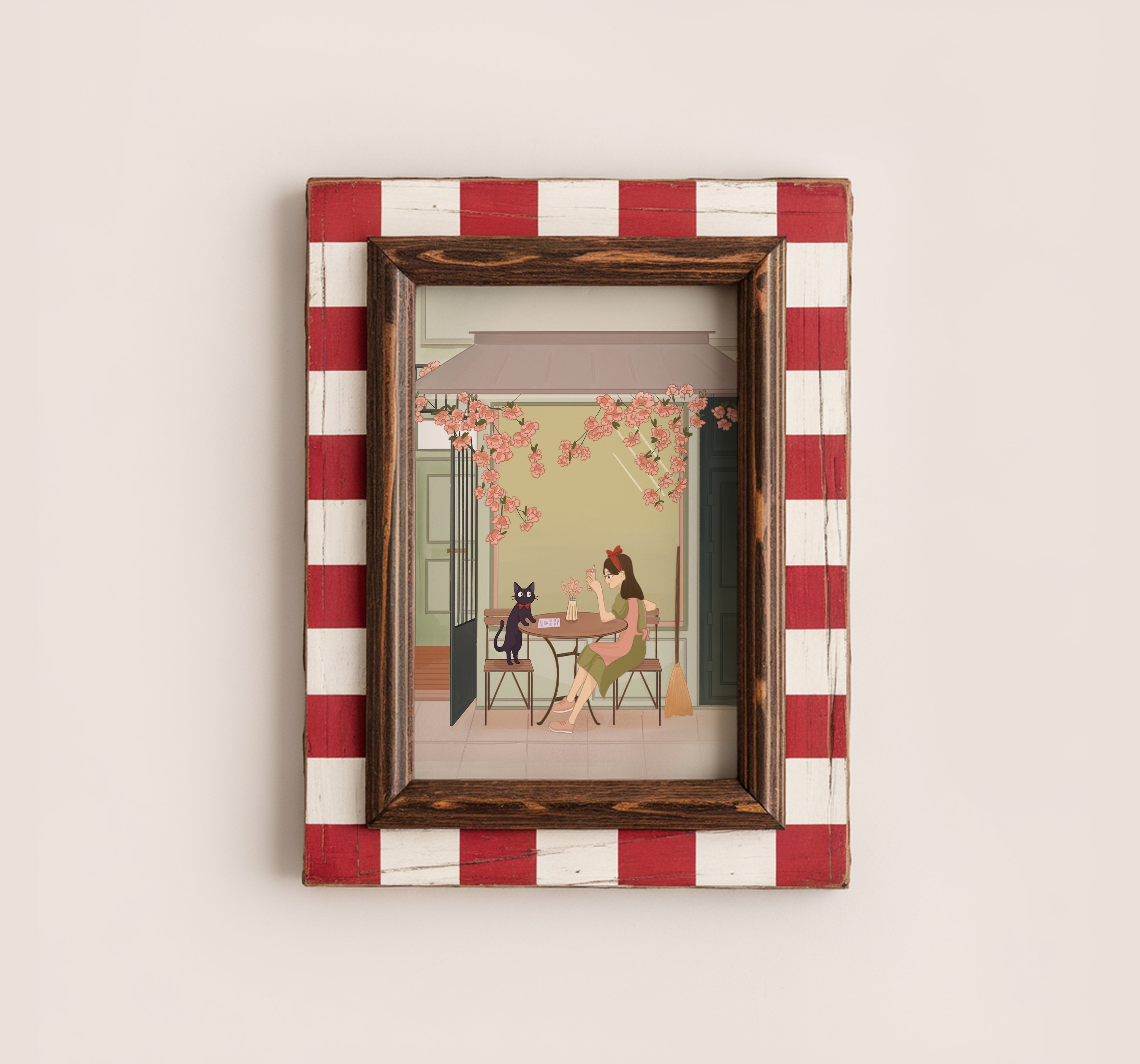 Kiki and Jiji Take a Delivery Break Mini Print